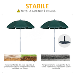 Outsunny-Ombrellone-da-Esterni-2x2.3-m-Portatile-e-con-Tettuccio-Inclinabile-in-Poliestere-Verde-Scuro