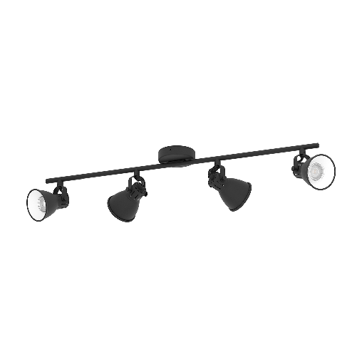 Spot-Moderno-Seras-2-In-Acciaio-Nero-4-Luci-Gu10-3W-Ip20