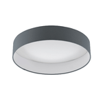 Eglo Plafoniera Contemporanea Palomaro 1 Led Plastica Bianco Diffusore Antracite