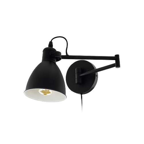 Applique-Moderna-San-Peri-1-Luce-Acciaio-Nero