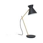 Eglo Lampada Da Scrivania Industrial Amezaga 1 Luce Metallo Nero E Ottone