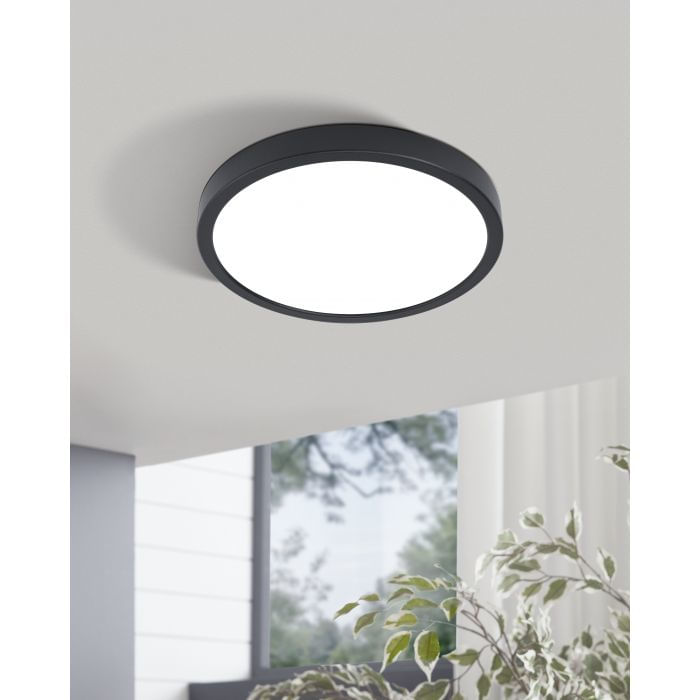 Plafoniera-Moderna-Fueva-5-In-Acciaio-Nero-Led-Integrato-205W-4000K-Ip20