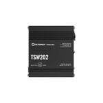 Teltonika TSW202 Gestito L2 Gigabit Ethernet (10/100/1000) Supporto Power over Ethernet (PoE) Alluminio, Blu