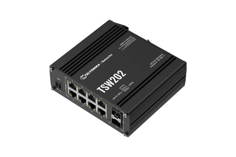 Teltonika-TSW202-Gestito-L2-Gigabit-Ethernet--10-100-1000--Supporto-Power-over-Ethernet--PoE--Alluminio-Blu