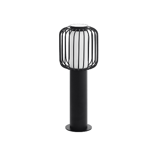 Lampada-Industrial-Da-Esterno-Ravello-1-Luce-Acciaio-Zincato-Nero-H45Cm