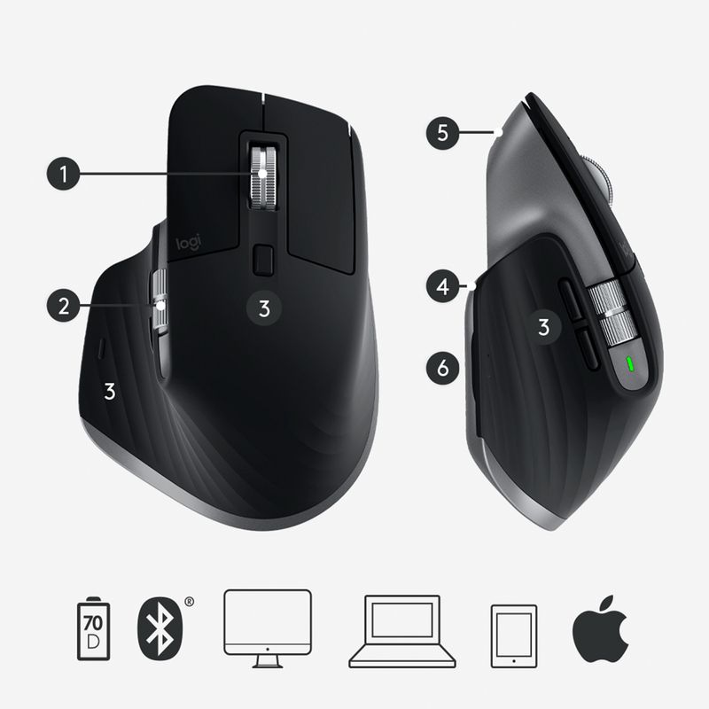 Logitech-MX-Master-3-–-Mouse-Wireless-Avanzato-per-Mac-Scorrimento-Rapido-Design-Ergonomico-4000-DPI-Personalizzabile-USB-C-Risparmio-Energia-Bluetooth-Apple-MacBook-Compatibile-iPad