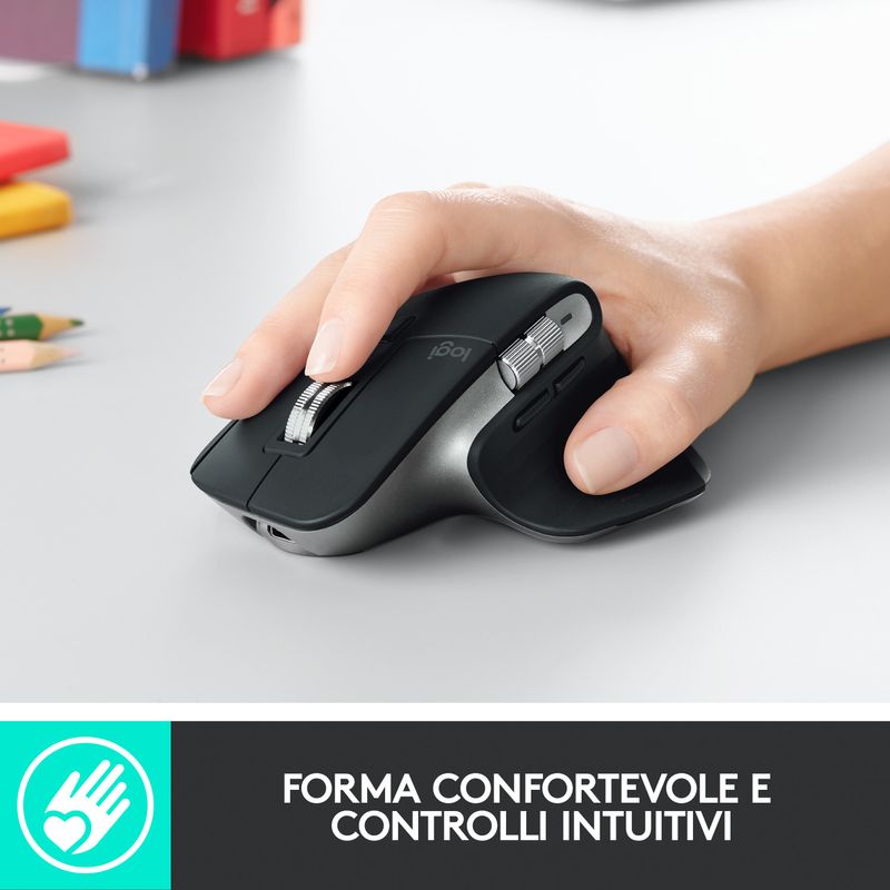 Logitech-MX-Master-3-–-Mouse-Wireless-Avanzato-per-Mac-Scorrimento-Rapido-Design-Ergonomico-4000-DPI-Personalizzabile-USB-C-Risparmio-Energia-Bluetooth-Apple-MacBook-Compatibile-iPad