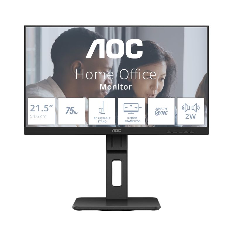 Aoc-Monitor-215-Led-Va-Fhd-16-9-4Ms-250-Cdm-Pivot-Dp-Hdmi-Multimediale