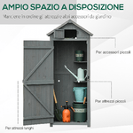 Outsunny-Capanno-da-Giardino-Porta-Attrezzi-in-Legno-Impermeabile-77x54.2x179cm---Grigio