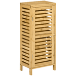 kleankin-Armadietto-Bagno-in-Bambu-con-Ripiano-Interno-Regolabile-30x19.9x70-cm-color-Legno