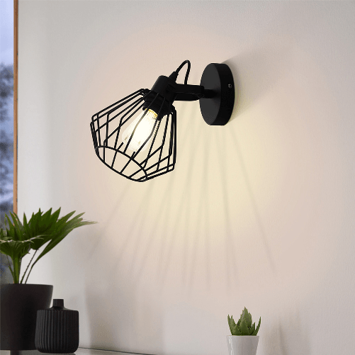 Applique-Industrial-Tabillano-1-Luce-Acciaio-Nero