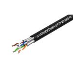 Lanview LVN122445 cavo di rete Nero 500 m Cat6a U/UTP UTP (Cat6a U-FTP Network Cable - 4x2xAWG23 PE black 500m - Outdoor