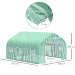 Outsunny-Serra-da-Giardino-3.5-x-3-x-2m-con-Tetto-Spiovente-in-PE-Porta-e-6-Finestre-Verde