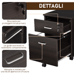 Vinsetto-Schedario-da-Ufficio-Cassettiera-Per-Scrivania-in-Legno-2-Cassetti-Serratura-con-2-Chiavi-Nero-40x45x55.6cm