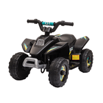 HOMCOM Quad Elettrico per Bambini 18-36 Mesi con Batteria Ricaricabile da 6V, 72x40x45.5 cm, Nero