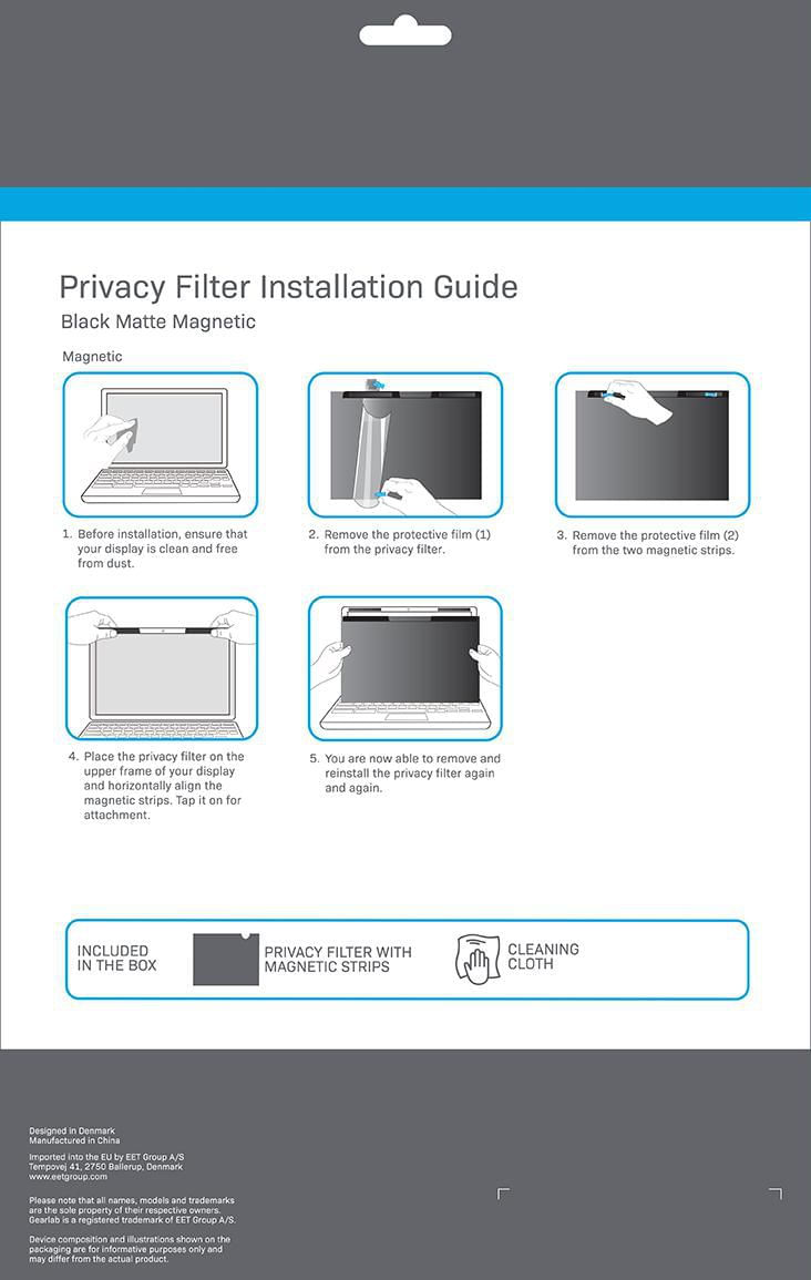 eSTUFF-GLBMMB13-schermo-anti-riflesso-Filtro-per-la-privacy-senza-bordi-per-display-338-cm-13.3--Magnetic-Privacy-Filter