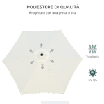 Outsunny-Ombrellone-da-Giardino-2.6x2.5-m-Anti-UV-Protezione-30--con-Testa-Inclinabile-Palo-in-Alluminio-e-6-Stecche-Bianco-Crema