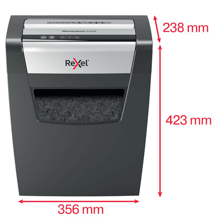 Rexel-Momentum-X312-distruggi-documenti-Taglio-a-particelle-Nero-Grigio