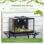 PawHut-Terrario-per-Tartarughe-di-Terra-e-Rettili-con-Termometro-18-34℃-60x40x40.5-cm-Nero