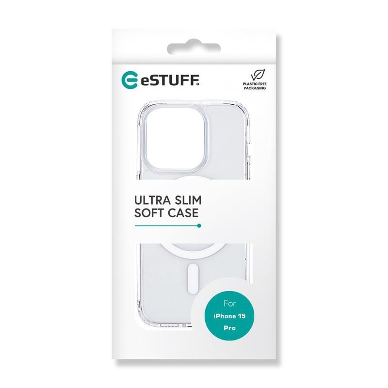 eSTUFF-ES67140027-custodia-per-cellulare-155-cm-6.1-Cover-Trasparente--Cover-for-BERLIN-iPhone-15-Pro-Clear---Magnetic-C