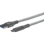 ESTUFF ES605151 cavo USB 1 m USB 3.2 Gen 1 3.1 Gen 1 USB C USB A Grigio (USB-C - A Cable 1m Grey - USB-C Male - USB-A Ma