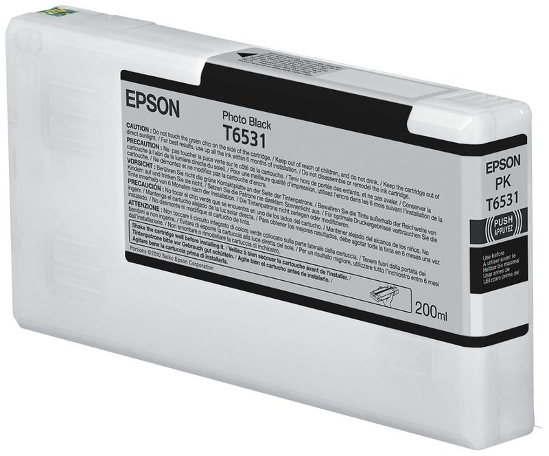 ORIGINALE-Epson-Cartuccia-d--39inchiostro-Nero--Foto--C13T653100-T6531-200ml