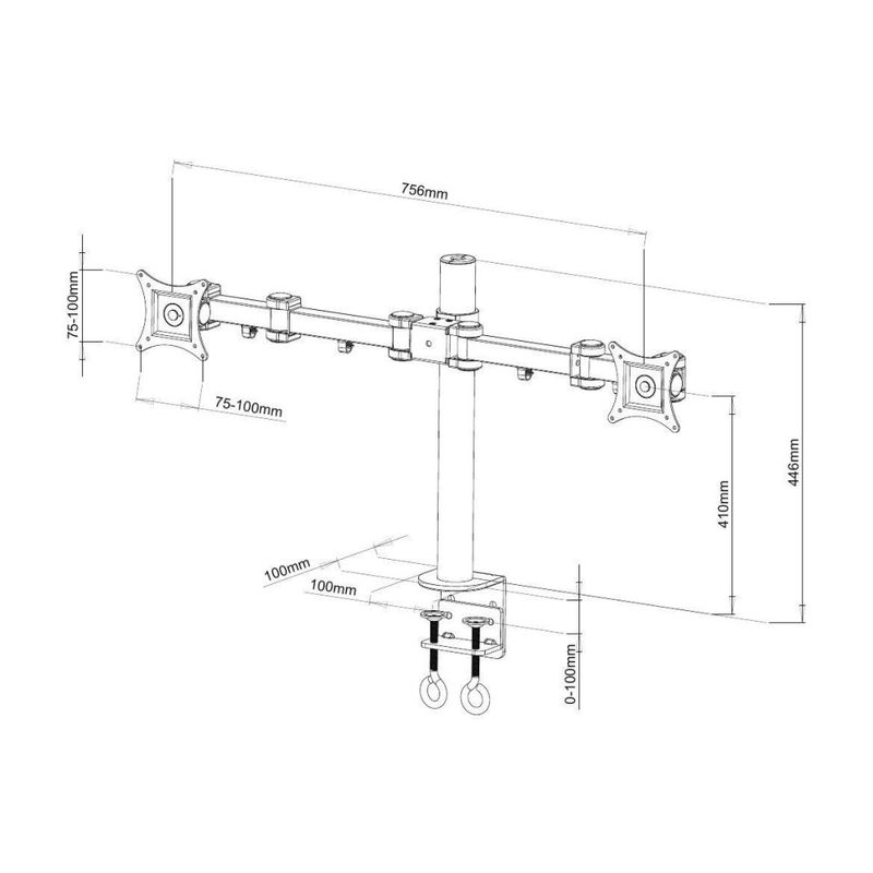 Techly--Braccio-per-doppio-monitor--13-27-pollici-20-kg