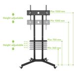 Techly--Porta-TV-mobile--TV-LED-LCD-30-65-pollici-60-kg-150-cm-regolabile