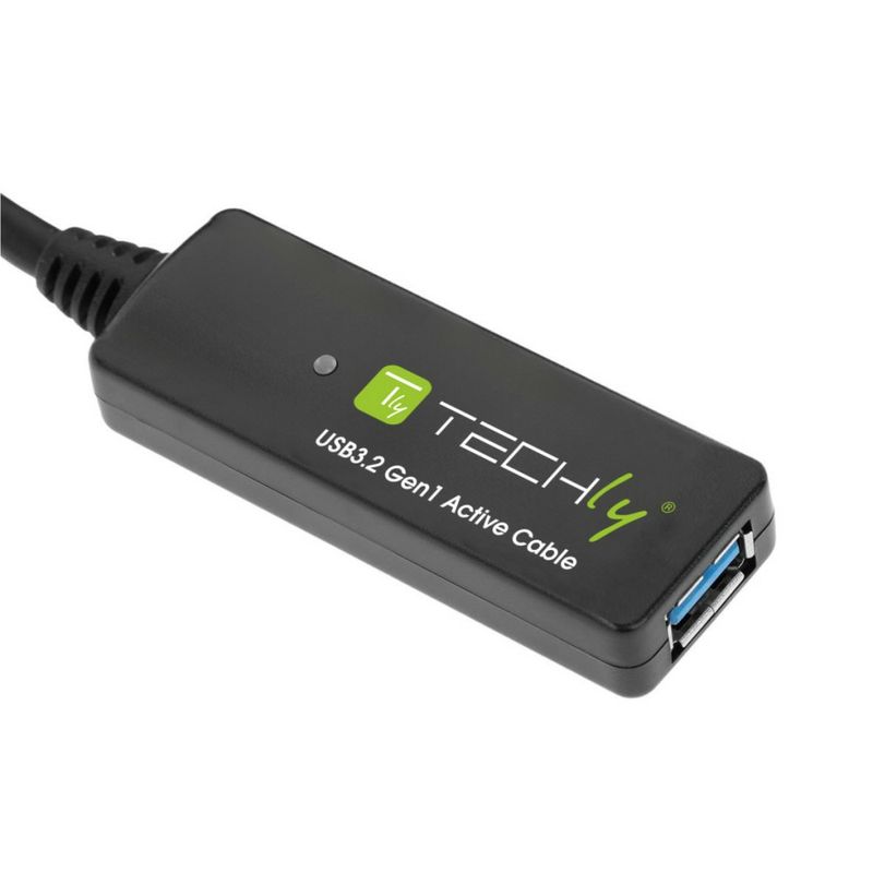 Techly-ICUR30100G-cavo-USB-10-m-USB-3.2-Gen-1--3.1-Gen-1--USB-A-Nero