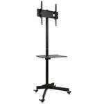 Diversey Carrello TV rigido  fino a VESA 400 x 400 mm  adatto da 58 cm / 23 pollici a 140 cm / 55 pollici  Colore nero