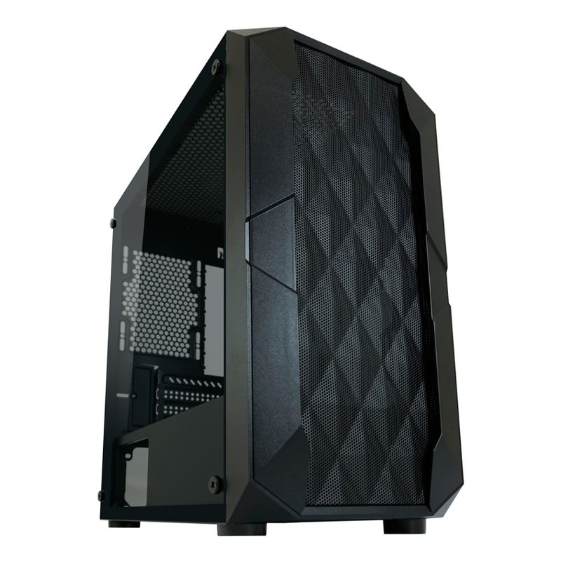 Custodia-Micro-ATX-712MB-Gaming-nero-USB3.2-Audio-senza-alimentatore-PolynomX