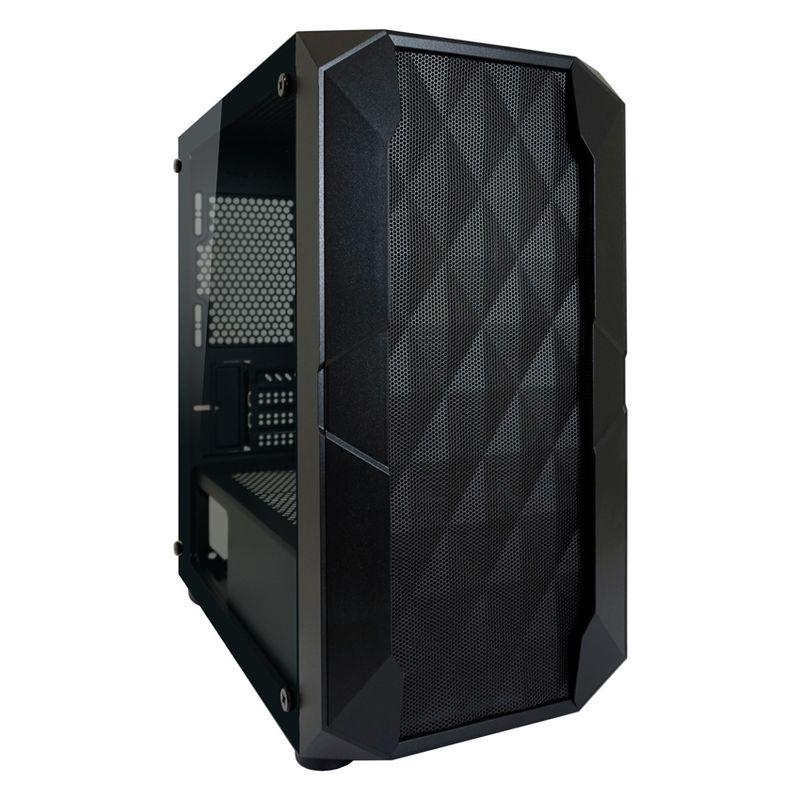 Custodia-Micro-ATX-712MB-Gaming-nero-USB3.2-Audio-senza-alimentatore-PolynomX