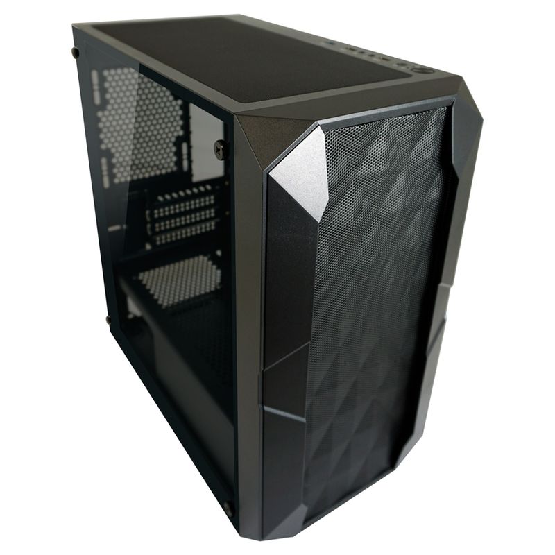 Custodia-Micro-ATX-712MB-Gaming-nero-USB3.2-Audio-senza-alimentatore-PolynomX