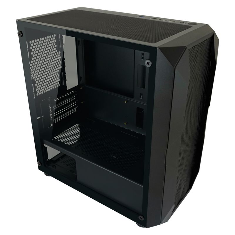 Custodia-Micro-ATX-712MB-Gaming-nero-USB3.2-Audio-senza-alimentatore-PolynomX