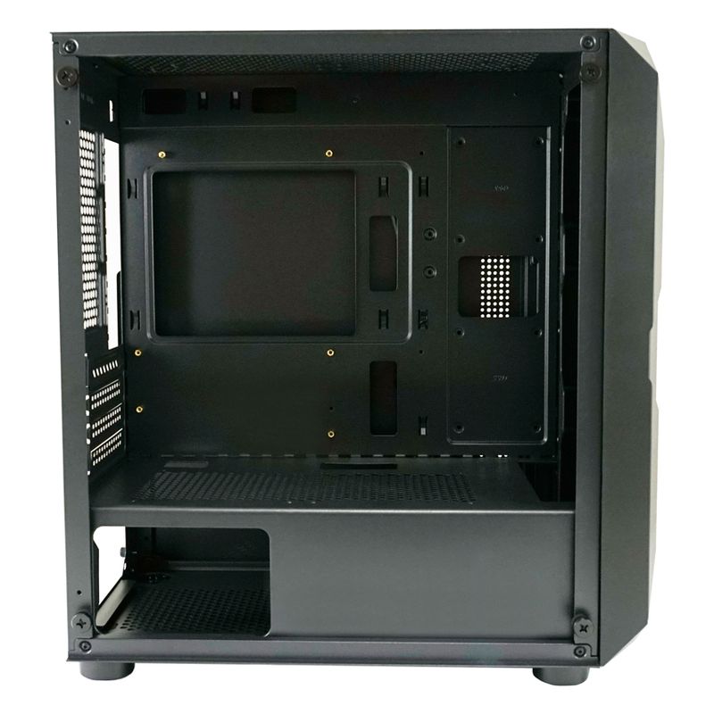 Custodia-Micro-ATX-712MB-Gaming-nero-USB3.2-Audio-senza-alimentatore-PolynomX