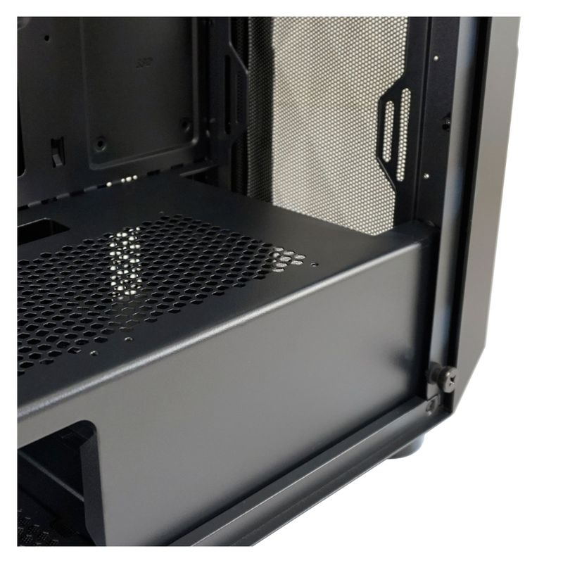 Custodia-Micro-ATX-712MB-Gaming-nero-USB3.2-Audio-senza-alimentatore-PolynomX