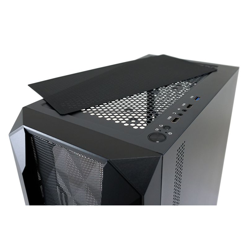 Custodia-Micro-ATX-712MB-Gaming-nero-USB3.2-Audio-senza-alimentatore-PolynomX