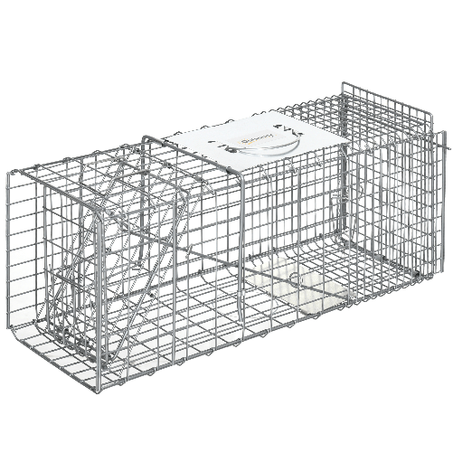 PawHut Gattaiola con Sistema di Blocco per Vetro, Rete e Porte,  38.6x52x1.8cm - Bianco