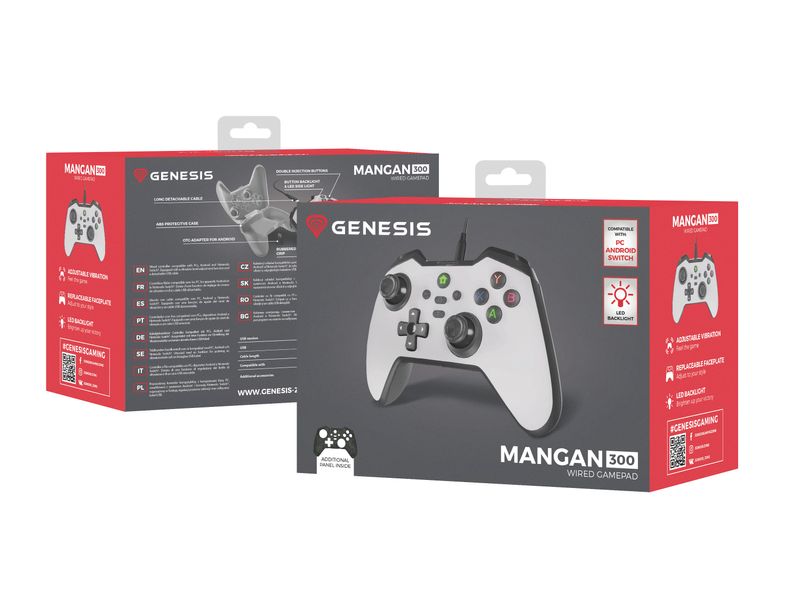 Gamepad-MANGAN-300-cablato-bianco-nero