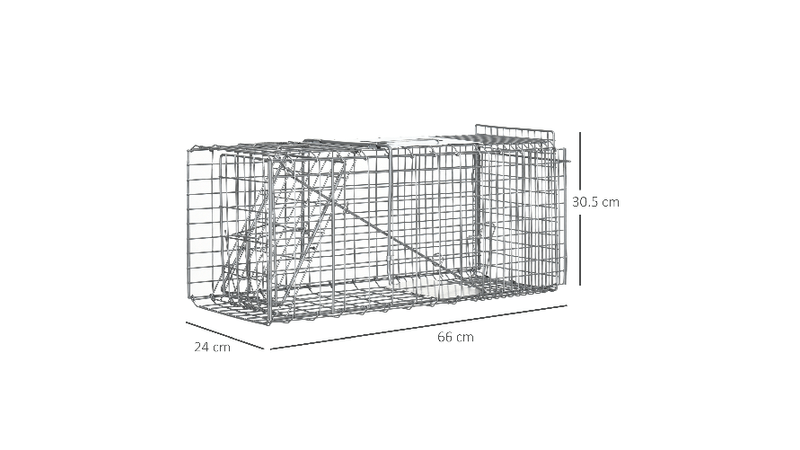 Outsunny Gabbia Trappola per Animali Vivi con Porta Singola