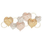 Decorazione Parete Ferro Cuori cm 91X39,5 - HEARTS