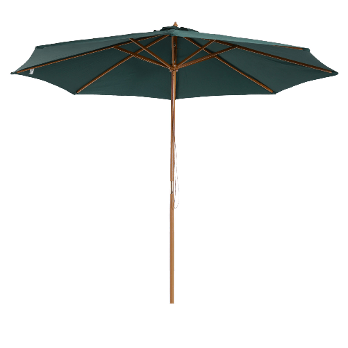 Outsunny-Ombrellone-da-Giardino-3x2.5-m-con-Apertura-a-Corda-8-Stecche-in-Legno-e-Poliestere-Verde-Scuro
