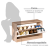 HOMCOM-Mobile-per-Ingresso-in-Legno-Set-3-Pezzi-con-Scarpiera-Appendiabiti-e-Specchio-80x27x46.5cm---Color-Legno