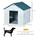 PawHut-Cuccia-per-Cani-di-Taglia-Media-e-Grande-max-30kg-in-PP-Impermeabile-84.2x98.2x82-cm-Blu