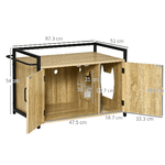 PawHut-Mobile-Lettiera-per-Gatti-con-2-Ante-e-Ingresso-Laterale-82.3x51x54cm-Color-Legno-e-Nero