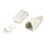 LogiLink MP0021 cavo di collegamento RJ45 Grigio, Trasparente