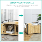 PawHut-Mobile-Lettiera-per-Gatti-con-2-Ante-e-Ingresso-Laterale-82.3x51x54cm-Color-Legno-e-Nero