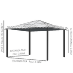 Outsunny-Gazebo-da-Giardino-3x3.6m-in-Alluminio-con-Zanzariera-e-Tetto-in-Policarbonato