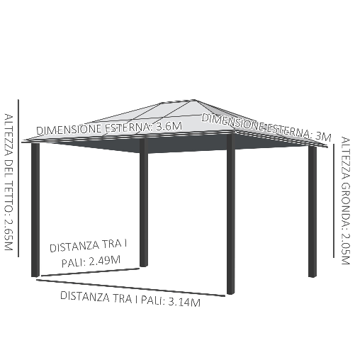 Outsunny-Gazebo-da-Giardino-3x3.6m-in-Alluminio-con-Zanzariera-e-Tetto-in-Policarbonato