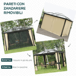 Outsunny-Gazebo-da-Giardino-3x3.6m-in-Alluminio-con-Zanzariera-e-Tetto-in-Policarbonato